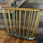 Vintage Green Marble and Brass Spindle Magazine Rack - Book Holder