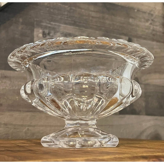 Vintage Clear Glass Compote Pedestal Bowl