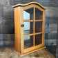 Small Vintage Wooden Wall Hanging Mirrored Back Curio Cabinet - Tabletop Curio - Countertop Curio