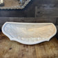 Vintage White Glaze Painted Ceramic Wall Planter - Lavabo Basin Base