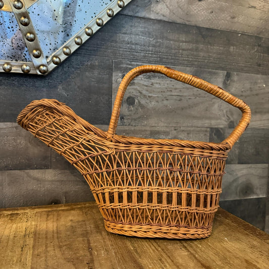 Vintage Woven Wicker Rattan Bottle Holder - Wine Bottle Holder