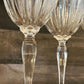 Set of 4 elegant Cristal D’Arques heavy water goblets / wine glasses - bar glasses - bar cart glasses - stemware - longstem - wine bar