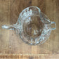 Clear Glass Ribbed Bubble Handled Pitcher