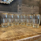 Vintage Clear Glass Gold Rim Juice Glasses - Tall Glass Tumblers - Set of 6