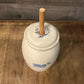 Vintage White and Blue Pottery Cow Butter Churn