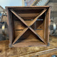 Pottery Barn Founders Wine Box - Rustic Pine Wine Holder with Metal Handles