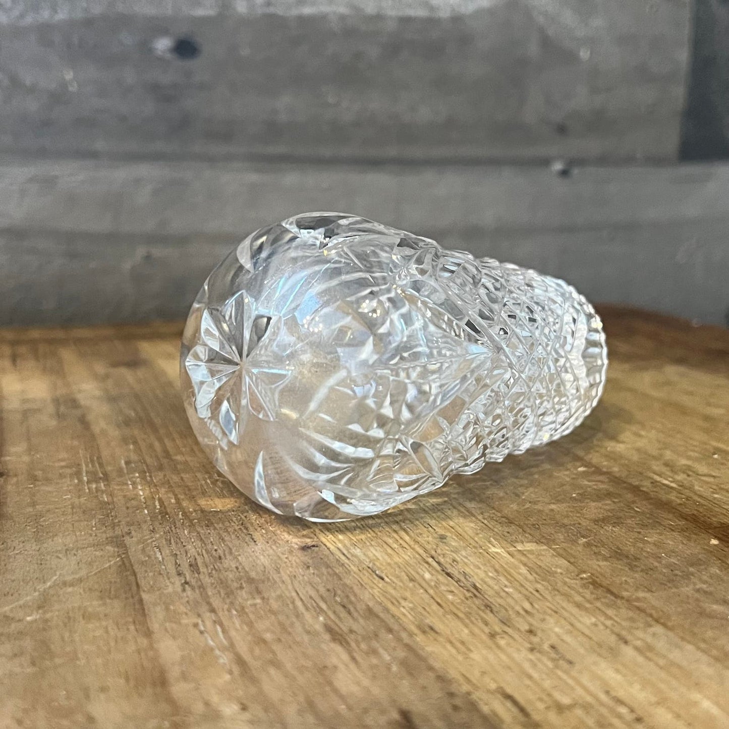 Petite Tipperary Crystal Diamond Point Bud Vase - Match Holder - Toothpick Holder