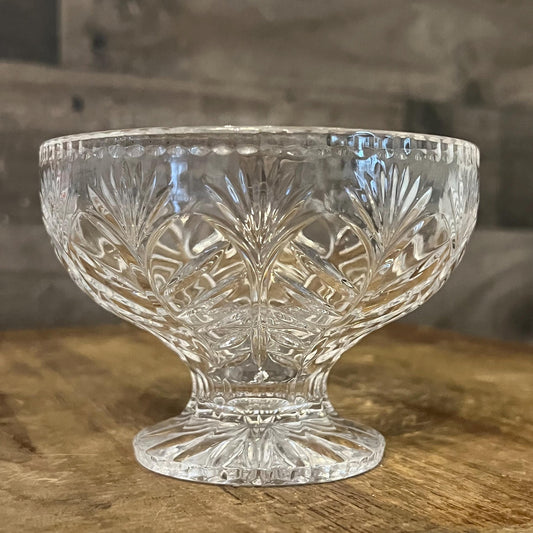 Crystal Clear Industries Portico Footed Pedestal Bowl - Dessert Bowl - Trinket Bowl