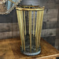 Vintage Green Marble and Brass Spindle Magazine Rack - Book Holder