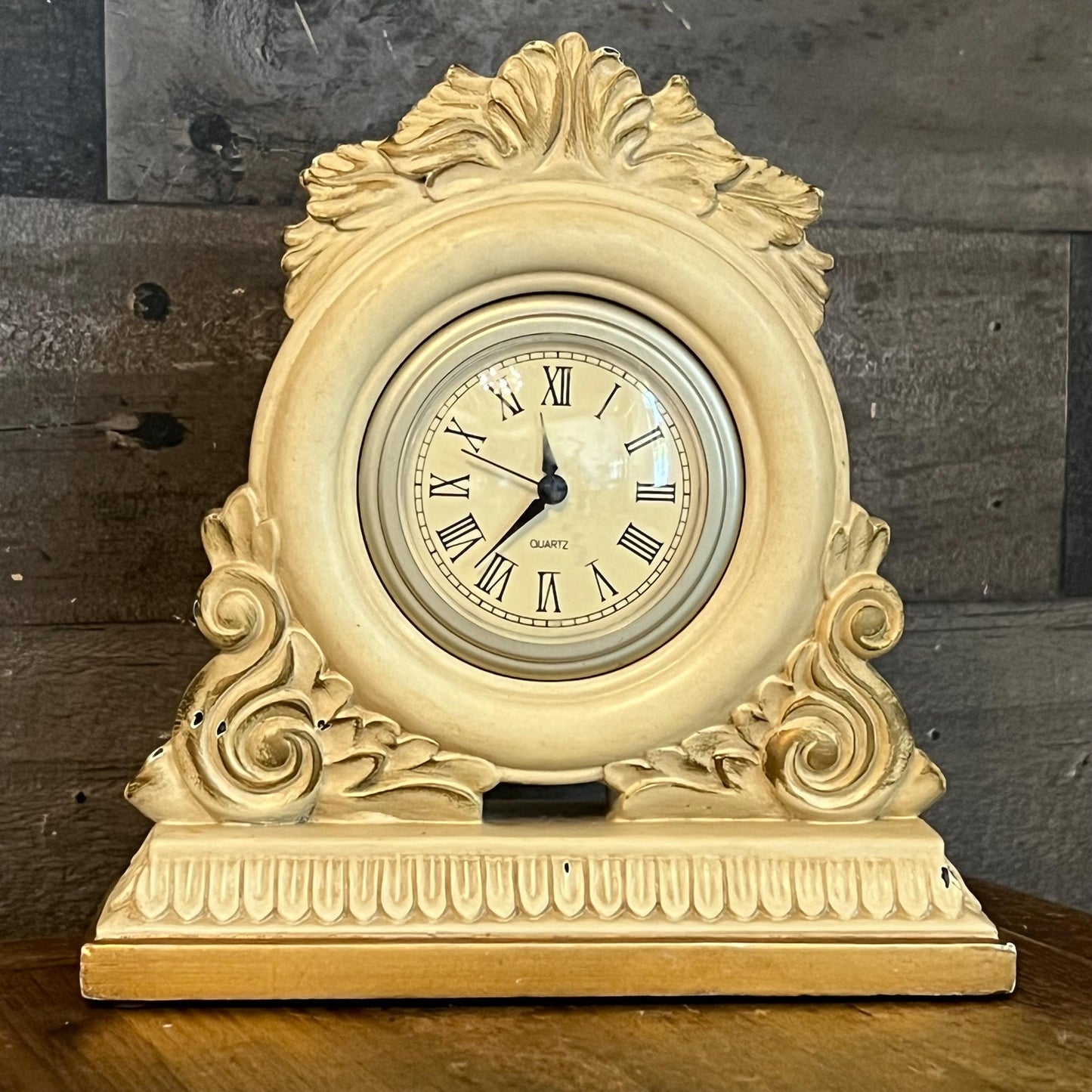 Baroque Cream Color Mantle Clock