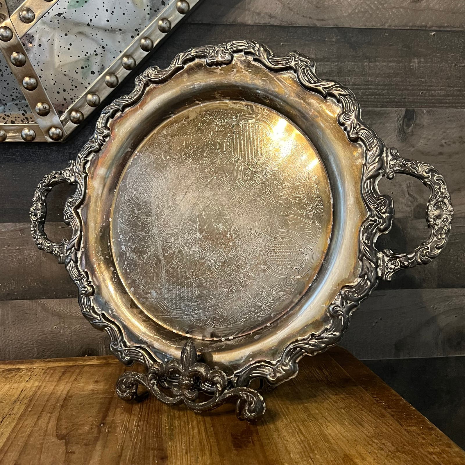 Vintage Silver Serving orders Tray