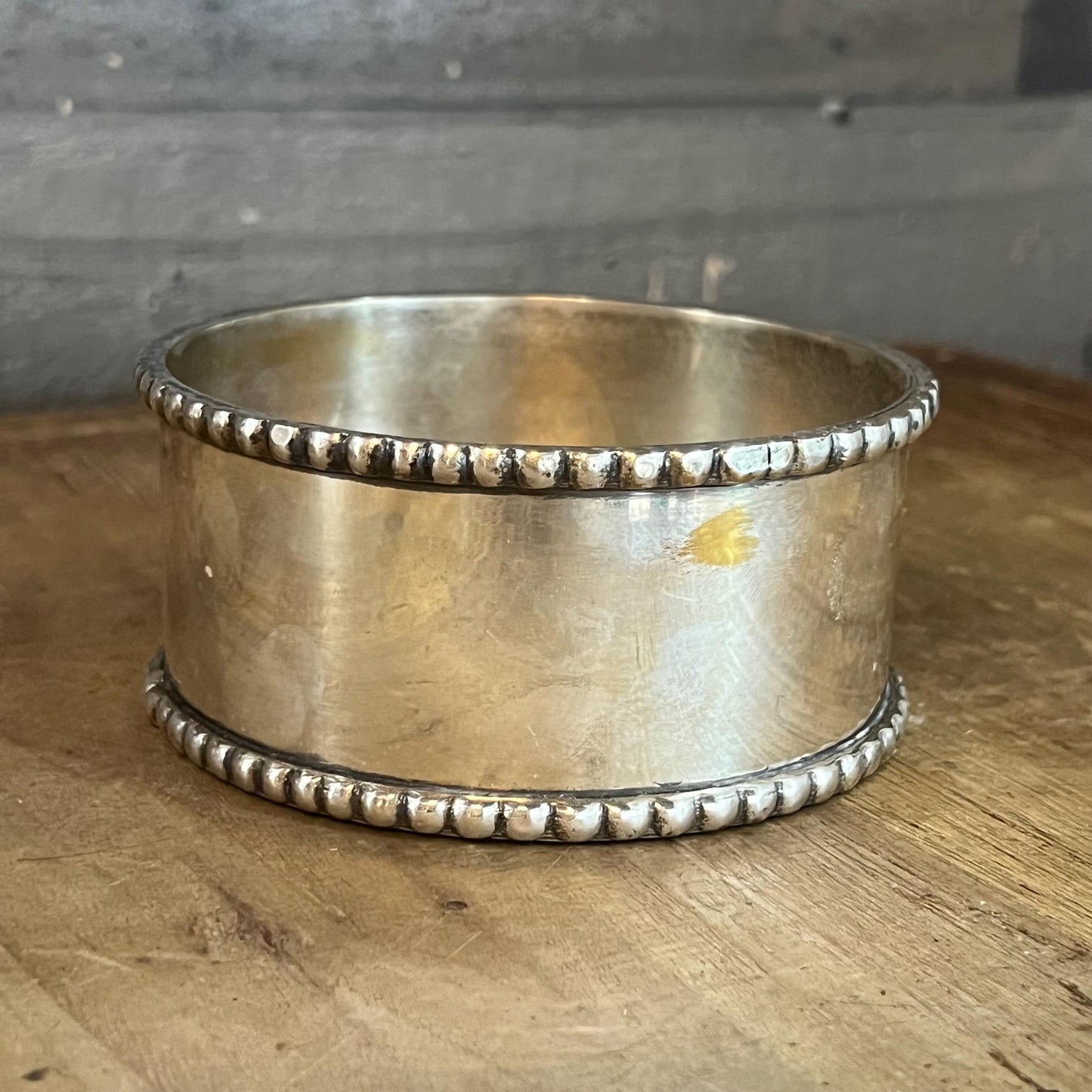 Vintage Silverplated Bottle Coaster - Candle Vessel - Small Bowl
