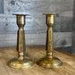 Vintage Brass Candlestick Holders - Pair