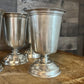 Vintage Pewter Short Stem Goblets - Set of 6