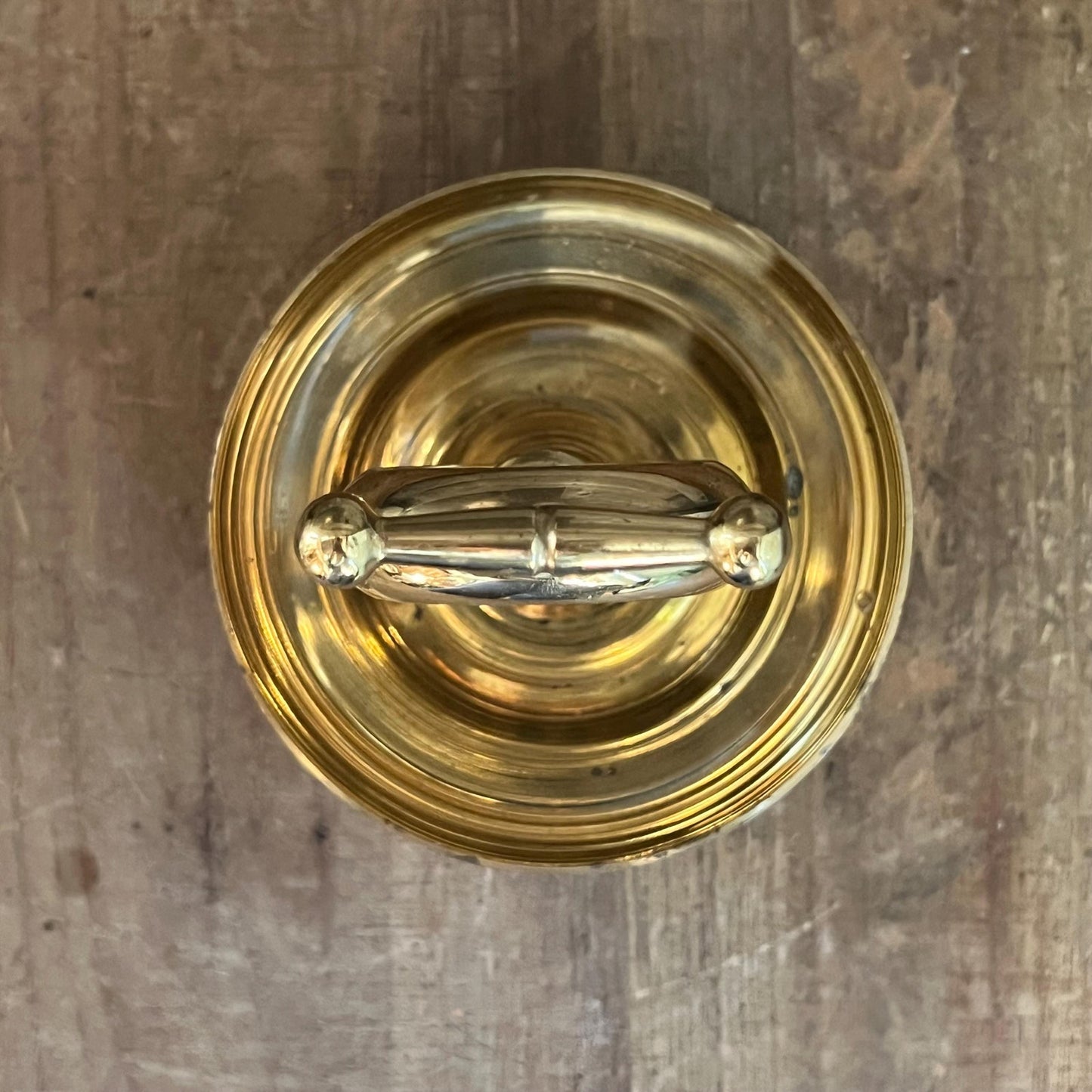 Vintage Brass Nut Cracker with Attached Underbowl
