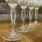 Set of 4 elegant Cristal D’Arques heavy water goblets / wine glasses - bar glasses - bar cart glasses - stemware - longstem - wine bar