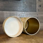 Vintage IRA Denmark Floral Cylinder Lidded Tin Jar