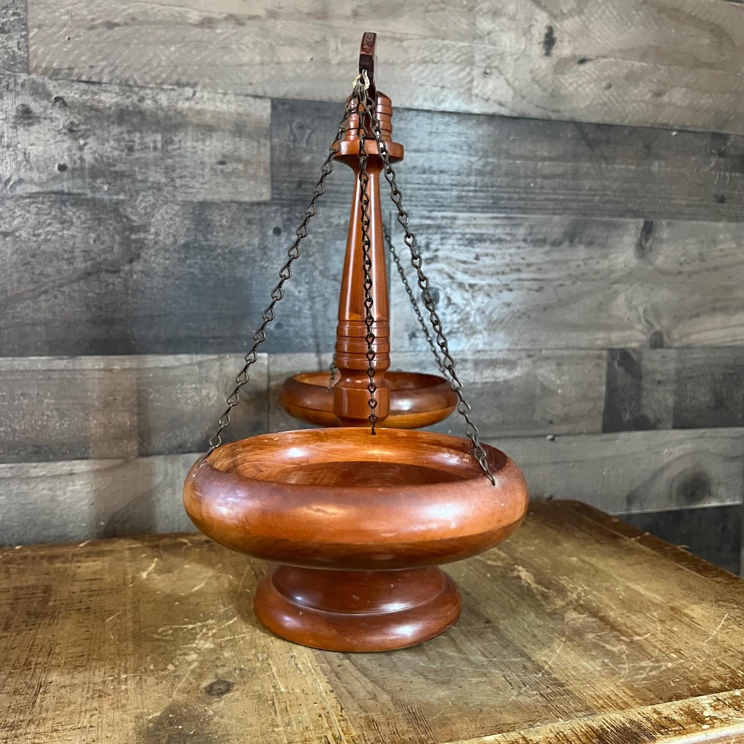 Vintage Wooden Balance Scale - Scale of Justice - Libra Scale