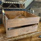 Pottery Barn Founders Wine Box - Rustic Pine Wine Holder with Metal Handles