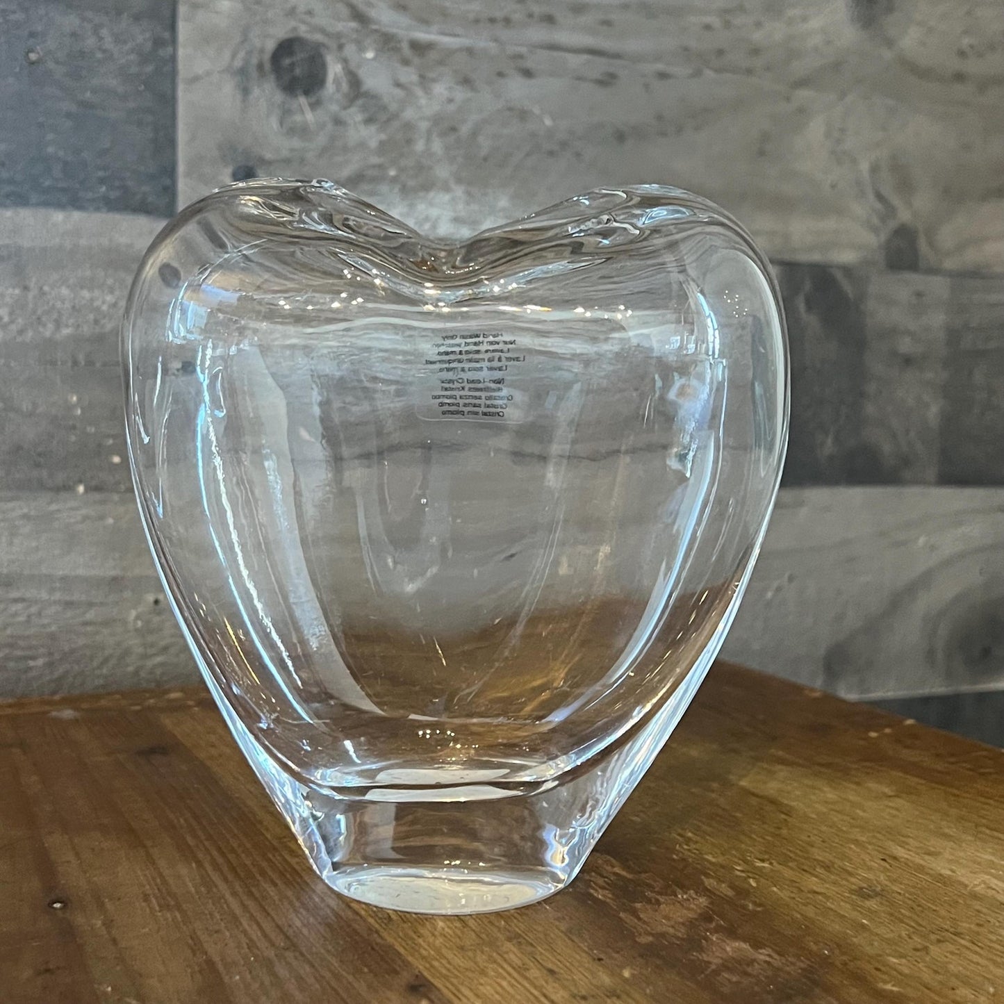 Lenox Crystal Organics Collection Heart Vase