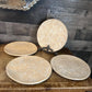 Embossed Ivy Leaf Cream Color Plates - Set of 4