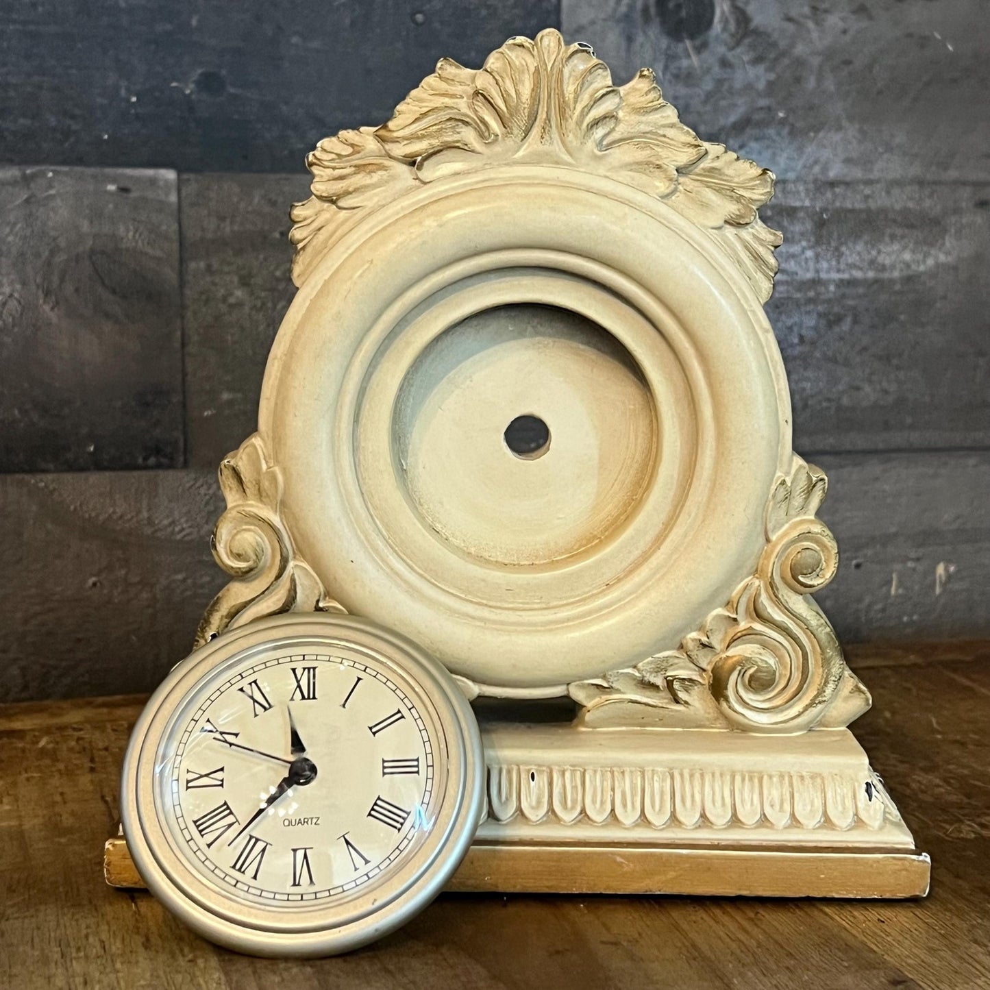 Baroque Cream Color Mantle Clock