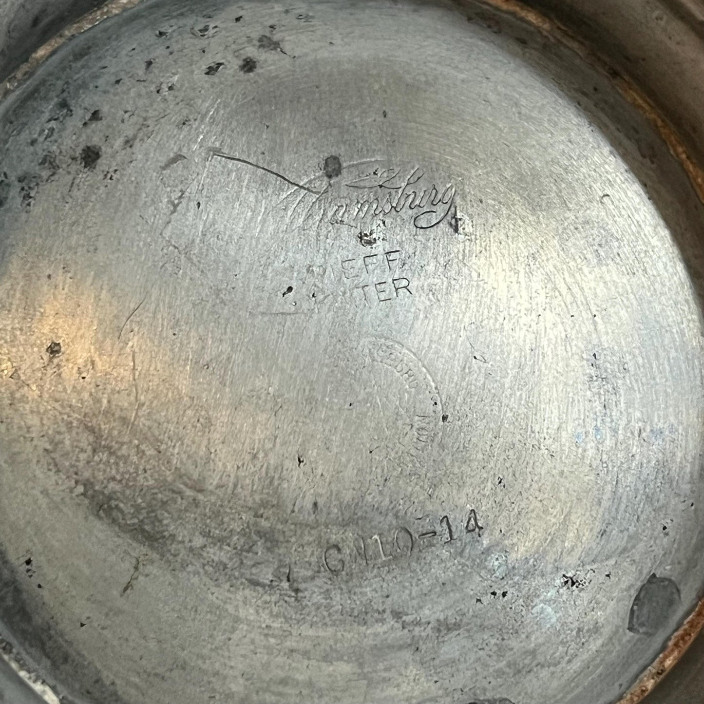 Vintage Small Williamsburg Stieff Pewter Pedestal Bowl