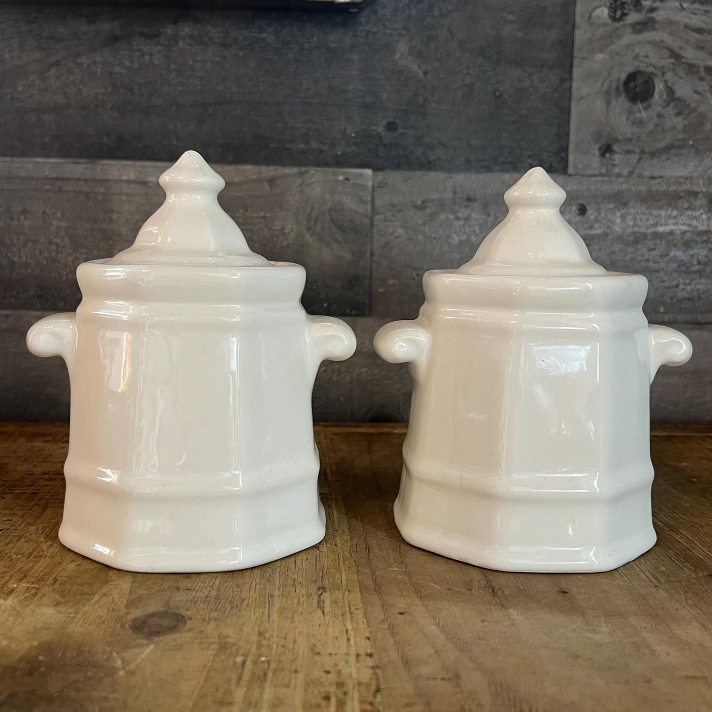 Vintage Pair of Pfaltzgraff Heritage Sugar Bowl With Lid - Small Lidded Jars