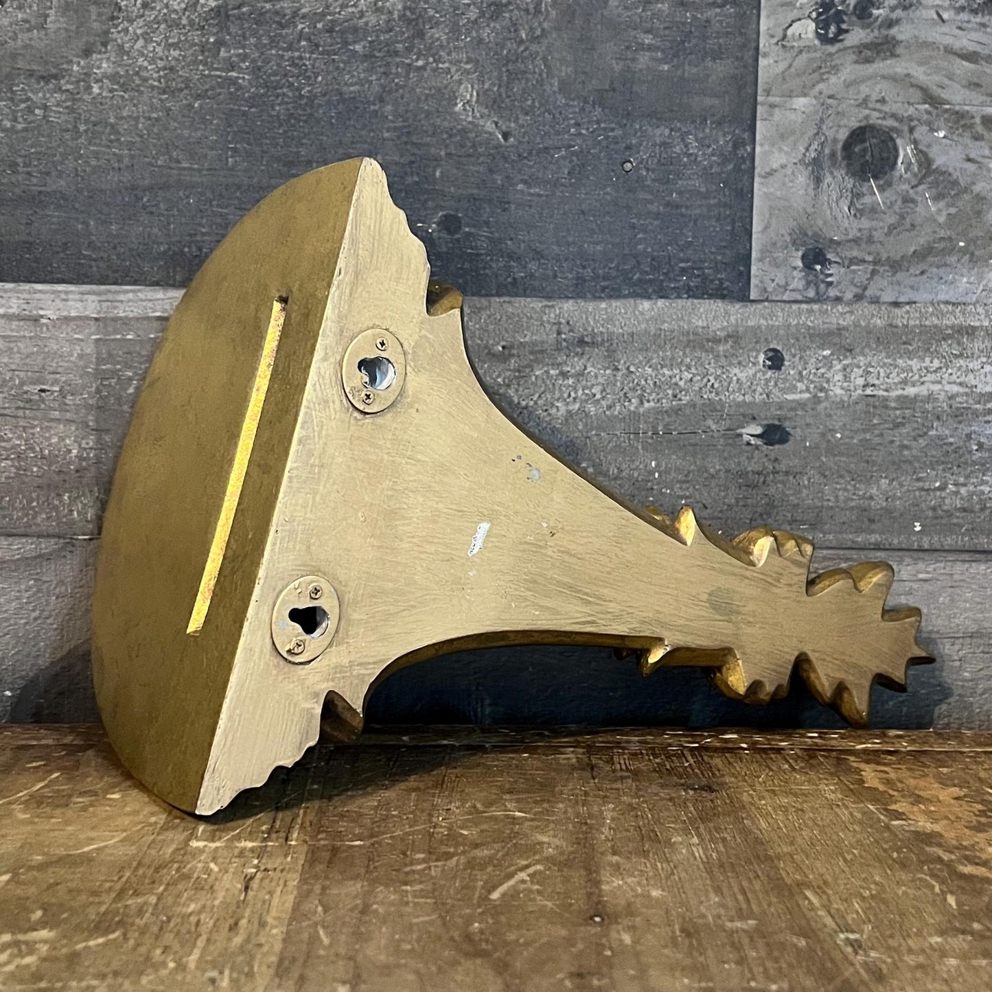 Vintage Gold Tone Wall Shelf