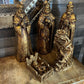 Vintage Gold Tone Large Nativity Set