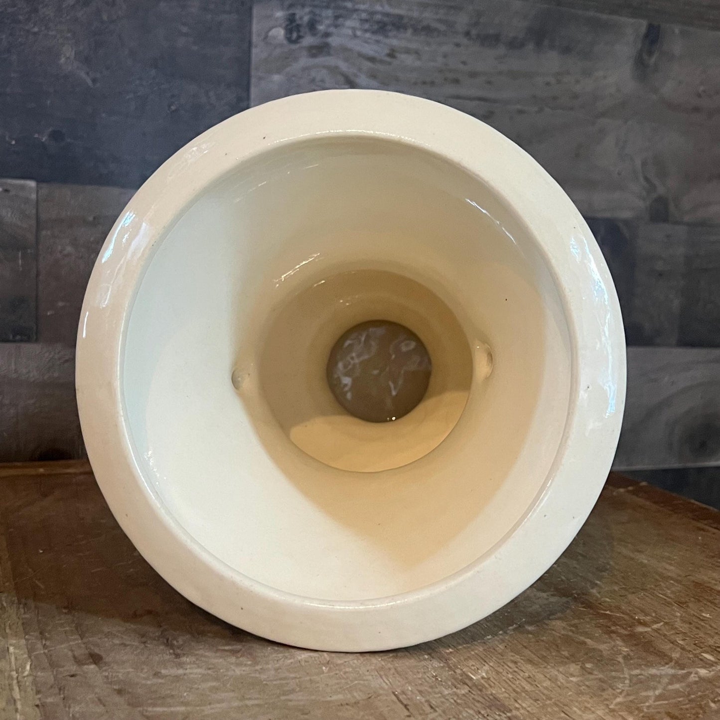 Vintage Creamy White Handled Trophy Urn Pottery Vase