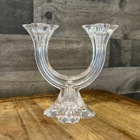 Mikasa Crystal Harlow 2 Arm Candelabra - Candlestick Holder