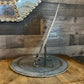 Hearth and Hand Magnolia Galvanized Charger Plate / Tray with Gold Rim Accent - Pair