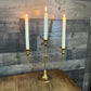 Vintage 3 Candle Brass Candlestick Holder Candelabra