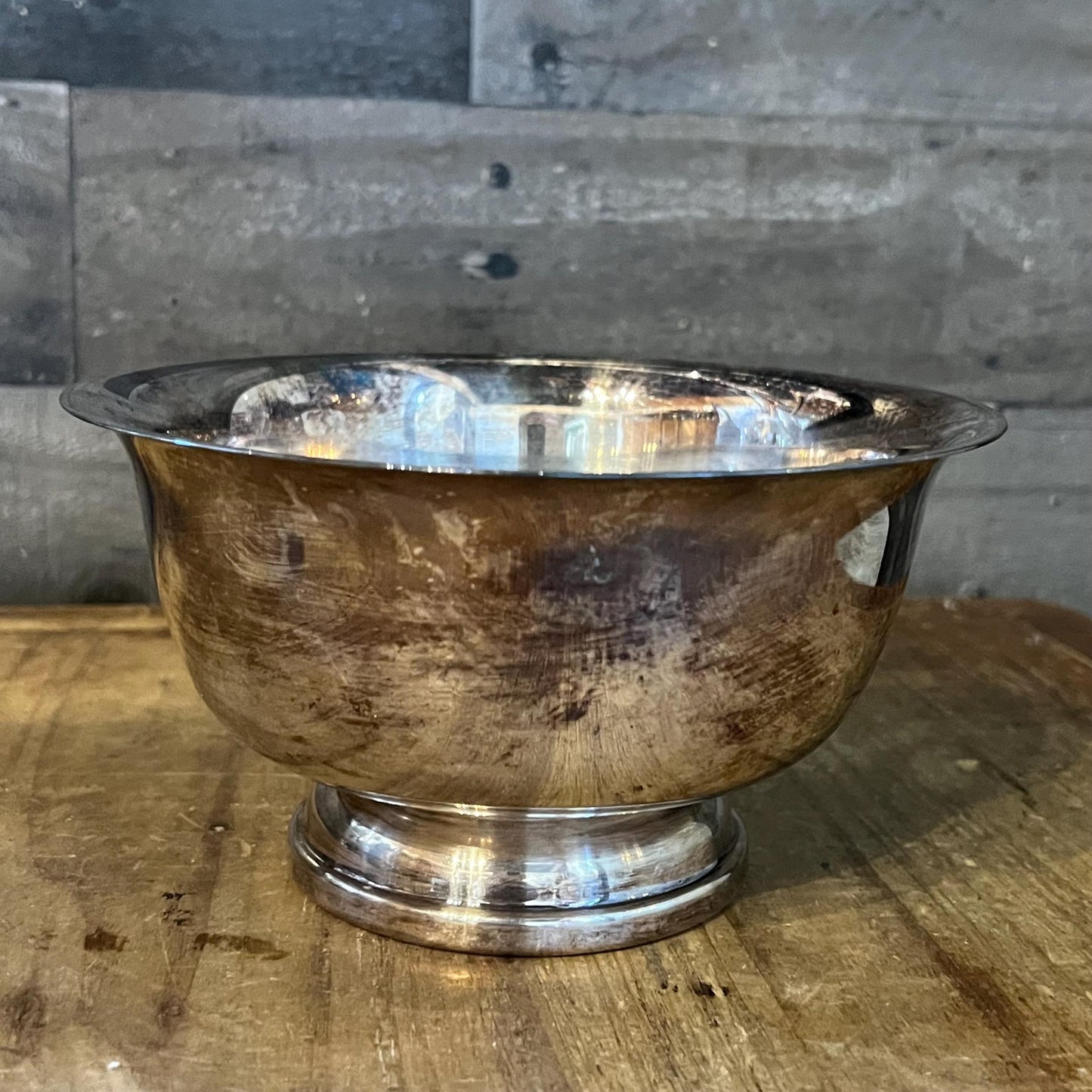 Vintage The Sheffield Silver Co Silverplated Footed Pedestal Bowl