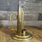 Vintage Brass Handled Candlestick Holder