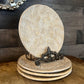Embossed Ivy Leaf Cream Color Plates - Set of 4