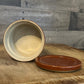Vintage Denby England Small Lidded Brown and Tan Stoneware Canister