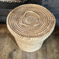 Vintage Woven Seagrass Lidded Basket