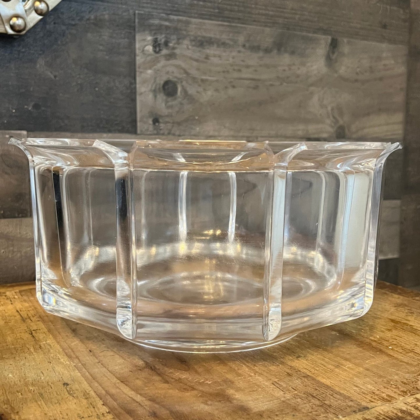 Vintage MCM 1970s Grainware Angular Regal Lucite Bowl by William Bounds