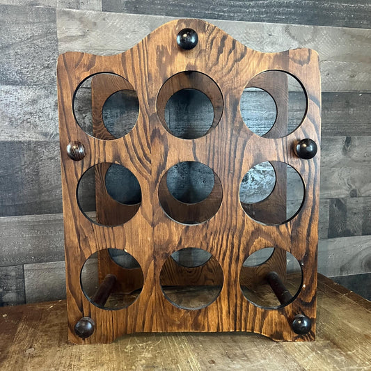Vintage Wooden Wine Rack