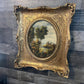 Otto Van Thoren Oil Painting in Gold Gilt Frame with Oval Opening