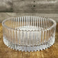 Large thick cut accordion style pattern crystal bowl - crystal entryway bowl - crystal fruit bowl - Mikasa diamond fire hostess bowl