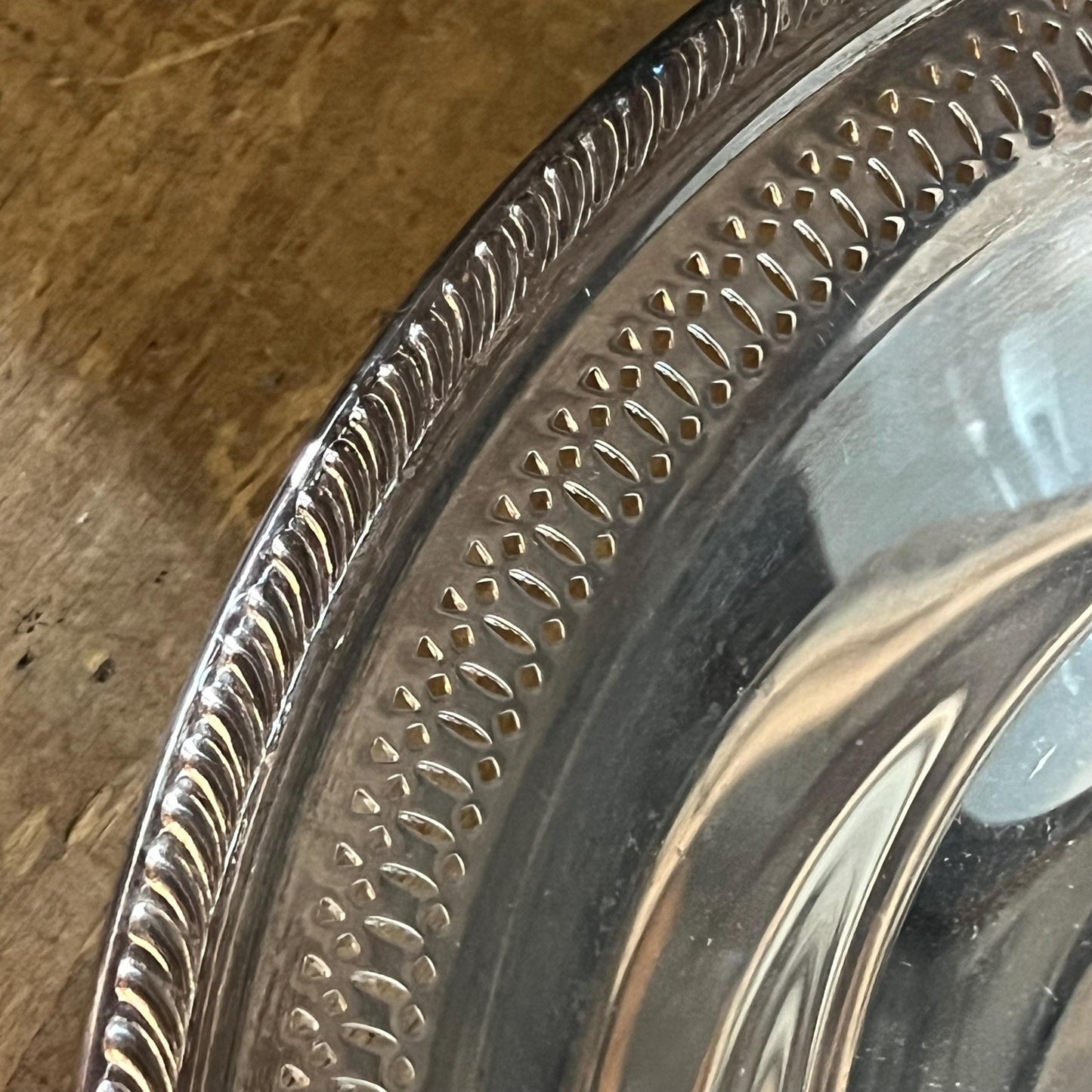 Vintage FB Rogers Silver Company Silverplated Bowl with Perforated Rim