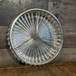 Vintage Crystal 3 Compartment Bowl with Silverplated Rim - Jewelry Dish - Candy Dish - Nut Dish - Berry Server