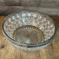 Large Crystal Bowl with Silverplated Rim