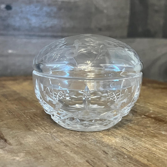 Vintage Rogaska Crystal Lidded Trinket Dish