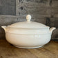 White Round Handled Lidded Casserole Dish - Vegetable Dish