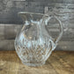 Vintage Crystal Pineapple Etched Handled Pitcher