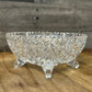 Crystal Scroll Footed Candy Dish - Trinket Dish - Key Dish - Soap Dish - Ring Dish